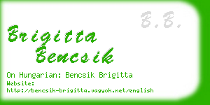 brigitta bencsik business card